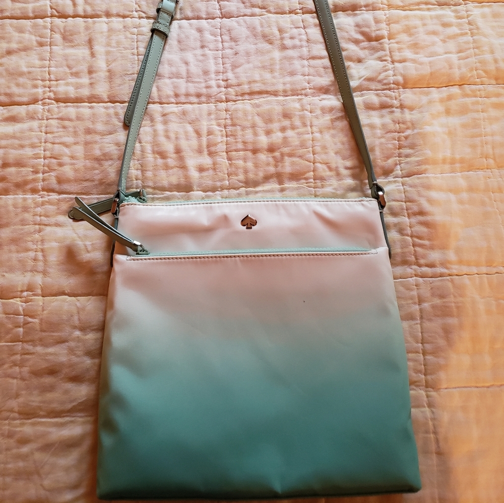 Kate Spade Green and Cream Ombre Crossbody Bag